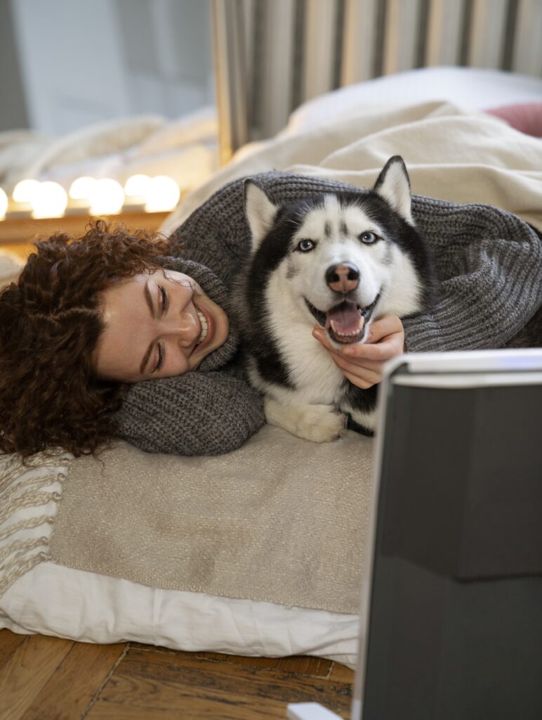 woman spending time with her pet 2 1 scaled