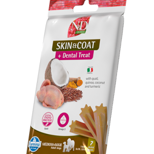 TREAT ND QUINOA DOG SKIN COAT QUAIL 100g ADULT MED/MAX - лакомство