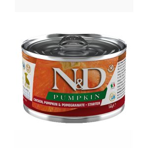 Консерва N&D DOG CHICKEN&PUMPKIN POMEGR STARTER MINI 140G